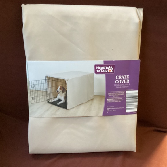 Heart To Tail Crate Cover Cream Color NEW - Picture 2 of 9